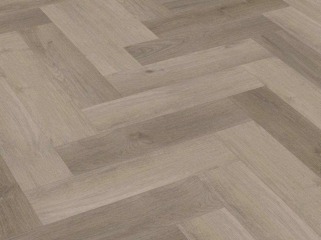 Klick-Vinylboden "2073H Lausitz Eiche Herringbone / Fischgrät" integr. Trittschalldämmung