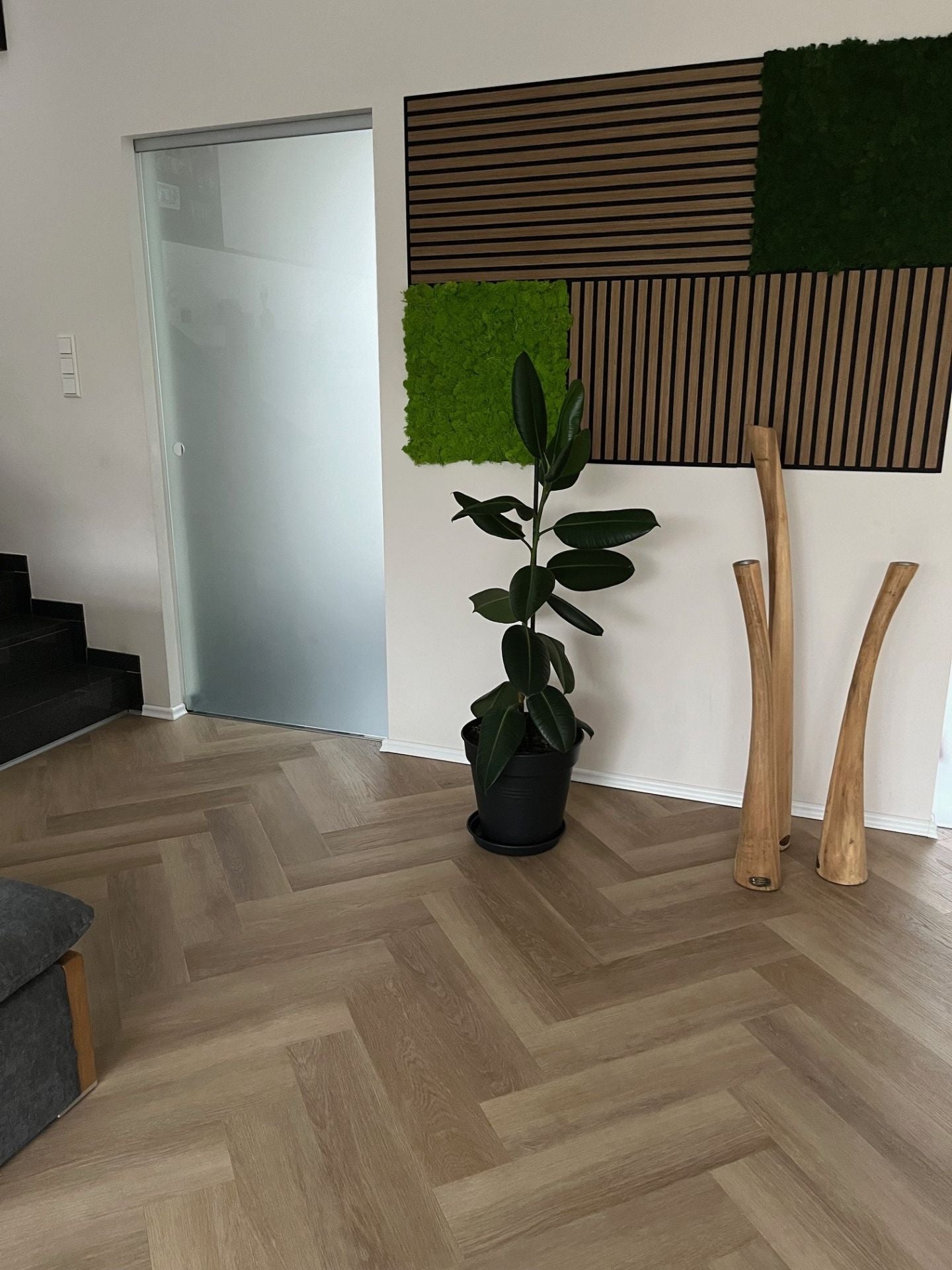 Klick-Vinylboden "2074H Prenzlau Eiche Herringbone / Fischgrät" integr. Trittschalldämmung