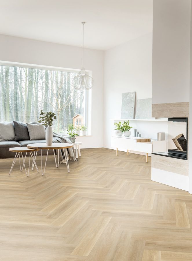 Klick-Vinylboden "2074H Prenzlau Eiche Herringbone / Fischgrät" integr. Trittschalldämmung