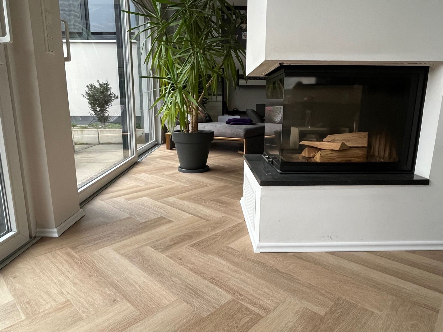 Klick-Vinylboden "2074H Prenzlau Eiche Herringbone / Fischgrät" integr. Trittschalldämmung