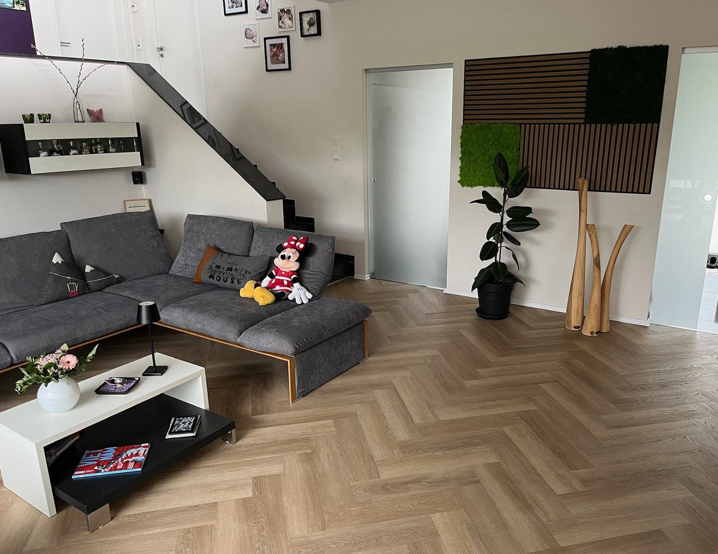 Klick-Vinylboden "2074H Prenzlau Eiche Herringbone / Fischgrät" integr. Trittschalldämmung