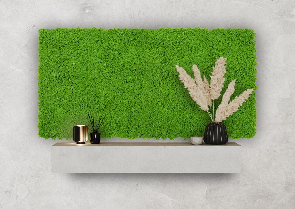Wandpaneel Modular Wall 11121 Lime Green Design Moos (520x520mm)