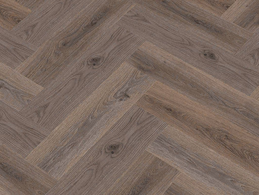 Klick-Vinylboden "2076H Boxbach Eiche Herringbone / Fischgrät" integr. Trittschalldämmung