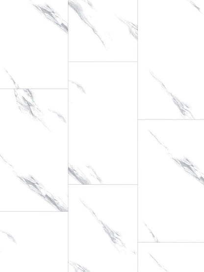 Klick-Vinylboden "2157 Alsberg Marmor" HOCHGLANZ-Fliese XL integr. Trittschalldämmung