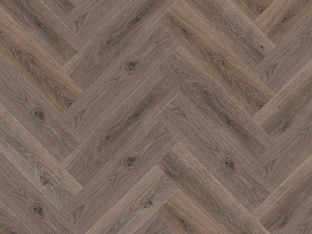 Klick-Vinylboden "2076H Boxbach Eiche Herringbone / Fischgrät" integr. Trittschalldämmung