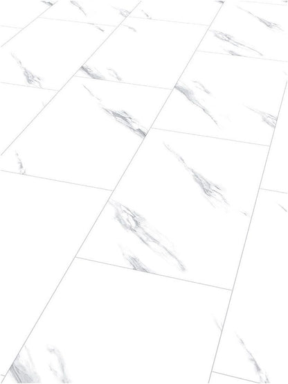 Klick-Vinylboden "2157 Alsberg Marmor" HOCHGLANZ-Fliese XL integr. Trittschalldämmung