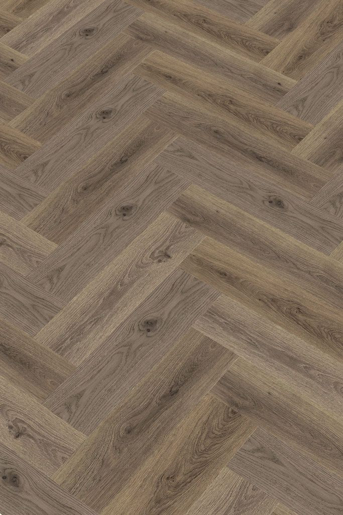 Klick-Vinylboden "2076H Boxbach Eiche Herringbone / Fischgrät" integr. Trittschalldämmung