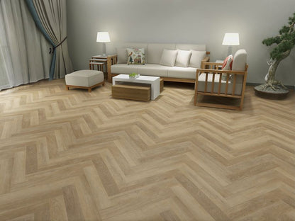 Klick-Vinylboden "2074H Prenzlau Eiche Herringbone / Fischgrät" integr. Trittschalldämmung