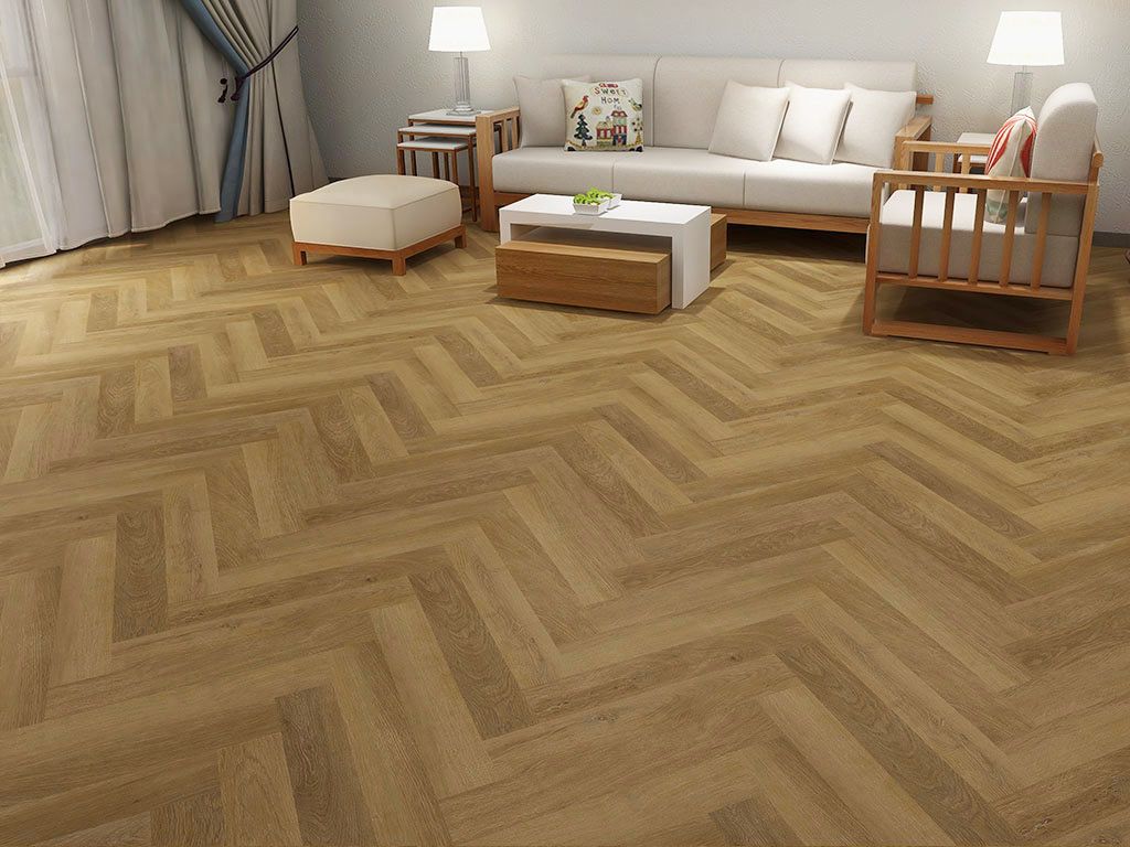 Klick-Vinylboden "2072H Alteno Eiche Herringbone / Fischgrät" integr. Trittschalldämmung
