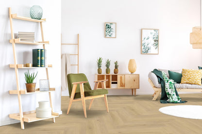 Klick-Vinylboden "2491H Ziegelhof Eiche Herringbone / Fischgrät" integr. Trittschalldämmung