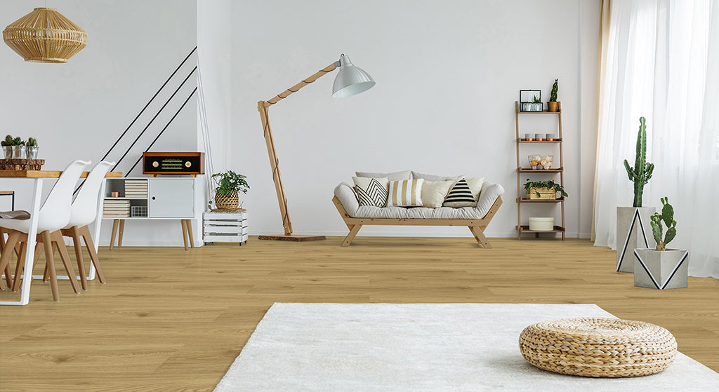 Klick-Vinylboden Eiche – PET 6000 Levitas | mit integrierter Trittschalldämmung, wasserfest & robust